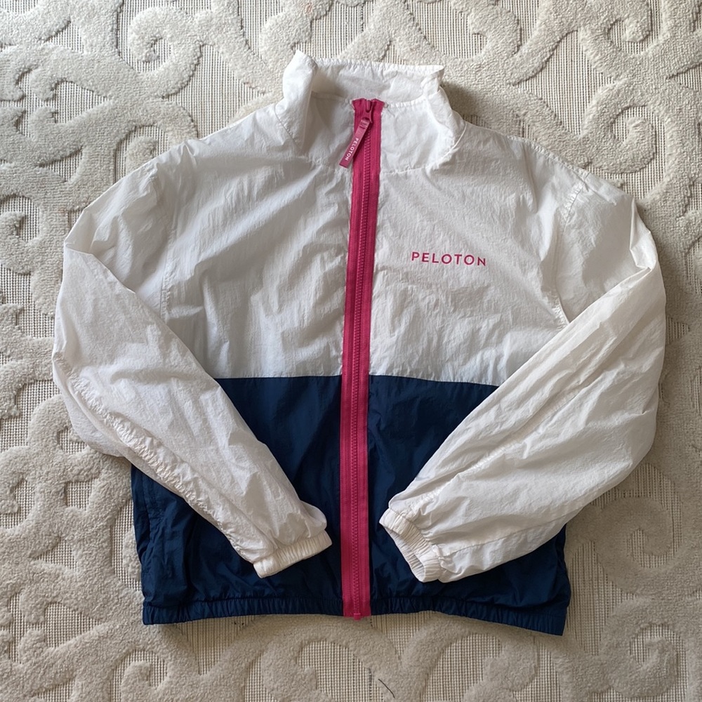 Selling Peloton windbreaker for charity! Proceeds benefit ending child hunger!